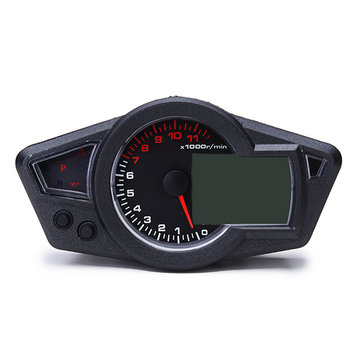 12V Motorcykel LCD Digital Odometer Speedometer Vandtæt Universal
