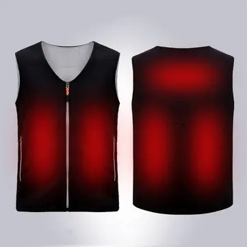 Elektrisk USB-opvarmet fleecejakke Varmt Grafénkuldstof Mænd Kvinder Genopladelig Opvarmet Frakke Racing