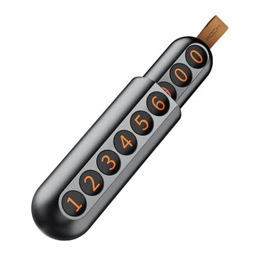 STEN Kapsel Træktype Bil Midlertidig Parkering Telefonnummer Kortplade ABS Bil Dekoration