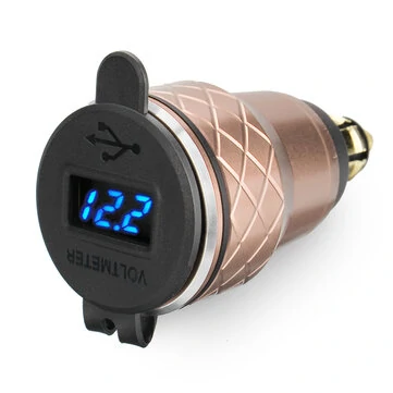 4,2A 12-24V CNC Dobbelt USB Oplader LCD Display Hella/DIN Stik til BMW