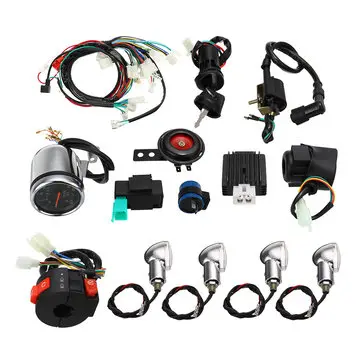 Fuld Elektrisk Startmotor Kabelharness til CDI 110cc/125cc Quad Bike ATV