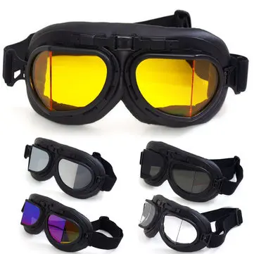 Vinklet Retro Vintage Motorcykelhjelm Briller Kørebriller Vindtætte Vandtætte