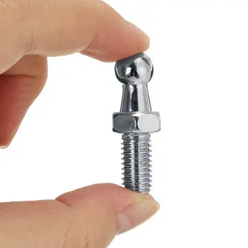 Universal Sølv 2 stk Boot Bonnet Gas Strut End Fitting 10mm M8 Kugle Pin Joint Ventil Fjeder