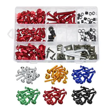 177 stk. motorcykel fairing bolt kit møtrikker skruer klip til Honda/Yamaha/Kawasaki/Suzuki