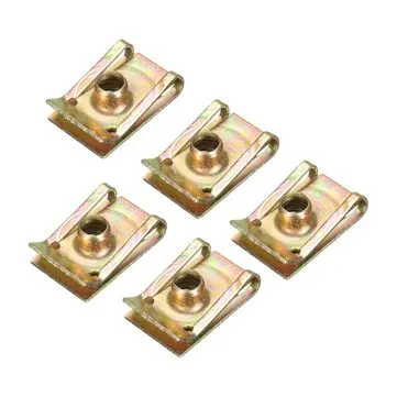 5x M6 6 mm Genge Panel Spire Nut Fairing Clips Fastgørelseshastighed Zink Montering Clamp Til Motorcykel Bil