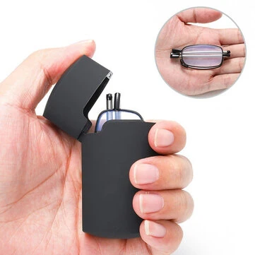 Fleksible læsebriller til mænd og kvinder, metalramme, blålys-resistente briller med taske, briller med recept +1.5 til +3,5