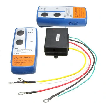 12V 100ft Trådløs Spil Fjernbetjening Recovery Kran Twin Hand