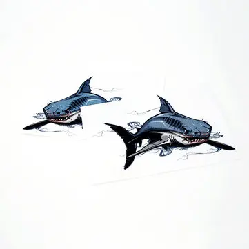 Haj og Bjørn Reflekterende Advarsel Etiket Bil Klistermærker Auto Lastbil Køretøj Motorcykel Dekal