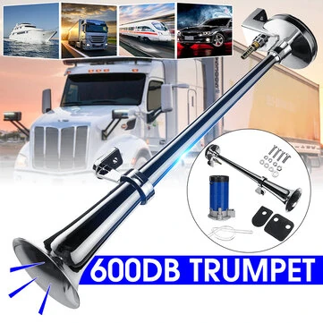 178DB Super Høj Enkelt Trompet Lufthorn 12V Kompressorkit Bil Tog Lastbil RV