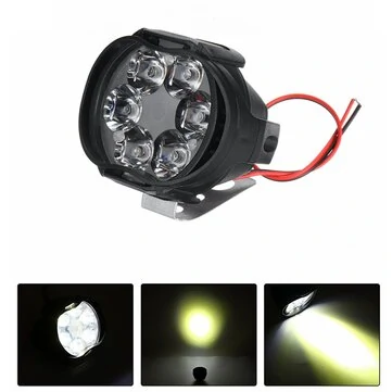 12V 8W 6LED Motorcykel Motorcykel Front Spotlight LED-lys Lampe
