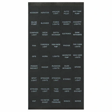 45 stk Campingvogn Marine Båd Instrument Skiftepanel Dekal Klistermærke Mærkat