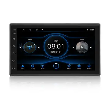 T3L Til Android 8.1 7 Tommer Quad Core Bilstereo Radio 1G+16G Dobbelt DIN Afspiller GPS Navigation bluetooth RDS