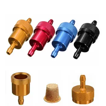 Universal motorcykelfuel filter 1/4 tommer 6mm CNC aluminiumslegering ATV Dirt Bike