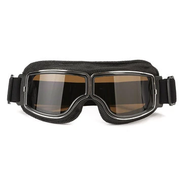 Hjelm Læder Goggles Anti-UV Beskyttelsesbriller Eyewear Motorcykel Cykel Scooter