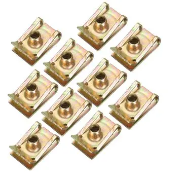 10 stk M6 6mm Sportbike Fairing Spire-speedklip Klampe Fastgørelses Skruemøtrik Sæt Til Motorcykelbil