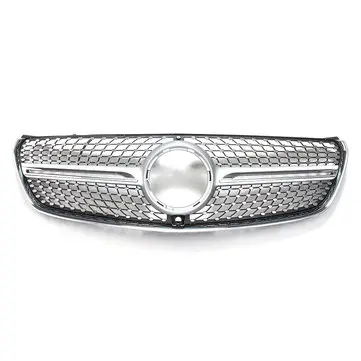 Sølv Diamant Frontgrill til Mercedes-Benz W447 V200 V220 V250 V260 2015-2018 Med Kamera