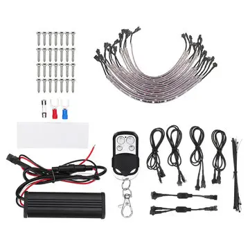 14 stk. RGB LED-stripe Atmosfære Rock Lights Neon Accent Glow til bil Lastbil Underglow Under Body