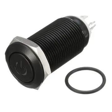 12V 4 Pin 12mm LED-lys Metal Trykknapslåsstrømafbryder