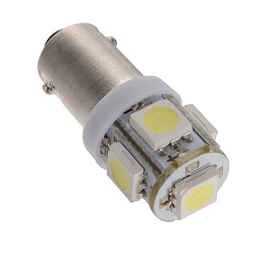 T11 BA9S T4W 5050 SMD Kil Side 5LED Lyspære Xenon Hvid Bil Lampe DC12V