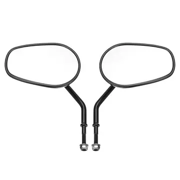 8mm Sort Aluminium Legering Venstre Højre Bagudseende Side Motorcykel Spejle Til Harley