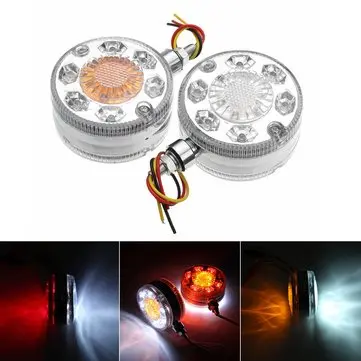 24V 24LED Krom Rød Hvid Amber Sidemarkeringslys