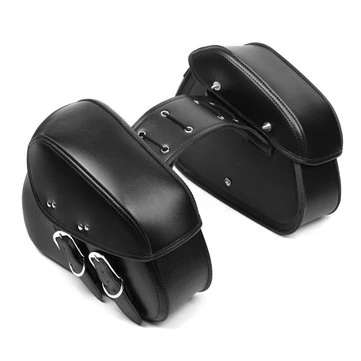 Motorcykel PU Læder Tilpassede Sadeltaske Vandtæt Sadel Swing Arm Taske Venstre Højre Sort