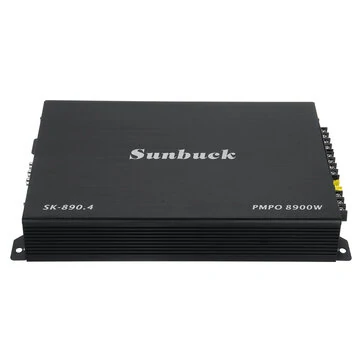 Sunbuck SK-890.4 12V 8900W Bilforstærker 4 Kanal Klasse Slim Subwoofer Stereo Surround