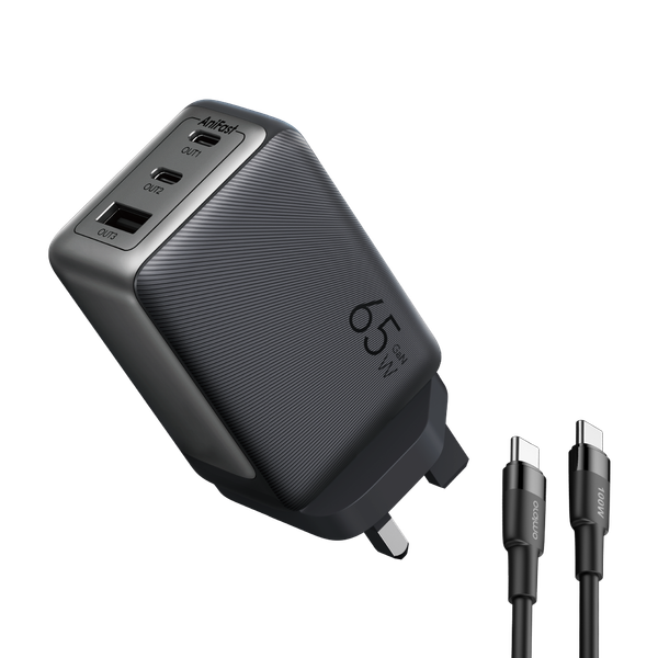 Oraimo HyperGaN 65 65W GaN Wall Charger Kit with 100W CC Cable OCW-7652U-116CC
