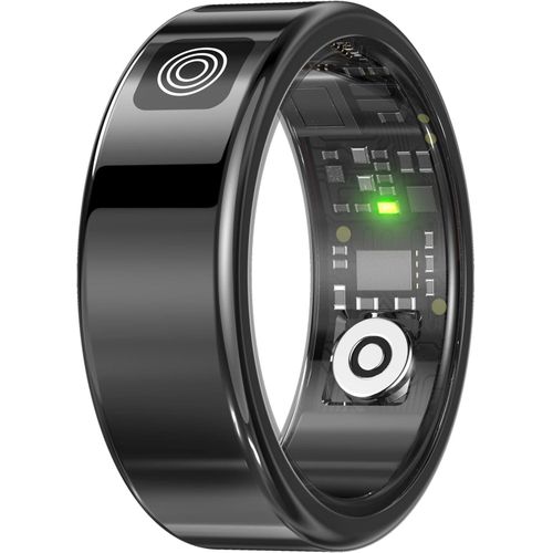 Genera Porodo FitSync Smart Ring, Digital Display And Touch Scroll Function with Health Monitoring, 128 Sport Modes, IP68 Water Resistance, Stainless Steel, Magnetic Charging, Compatible with Android 