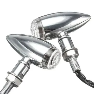 할리 데이비슨 크루저 초퍼 크롬을위한 4 개의 10mm 오토바이 총 태그 신호등