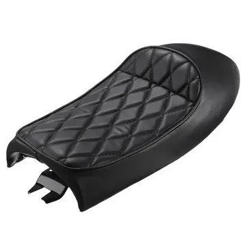 본다를위한 빈티지 험프 산 도로레이서 좌석 오토바이 맞춤 검정색 유니버설