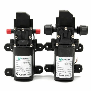 KROAK 130PSI 6L/분 물 고압 진공 펌프 자기 흡입 캐러밴 캠핑 보트 DC 12V 72W FL-3308