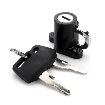 오토바이 헬멧 잠금 모터바이크 행거 후크 2 개의 블랙 키