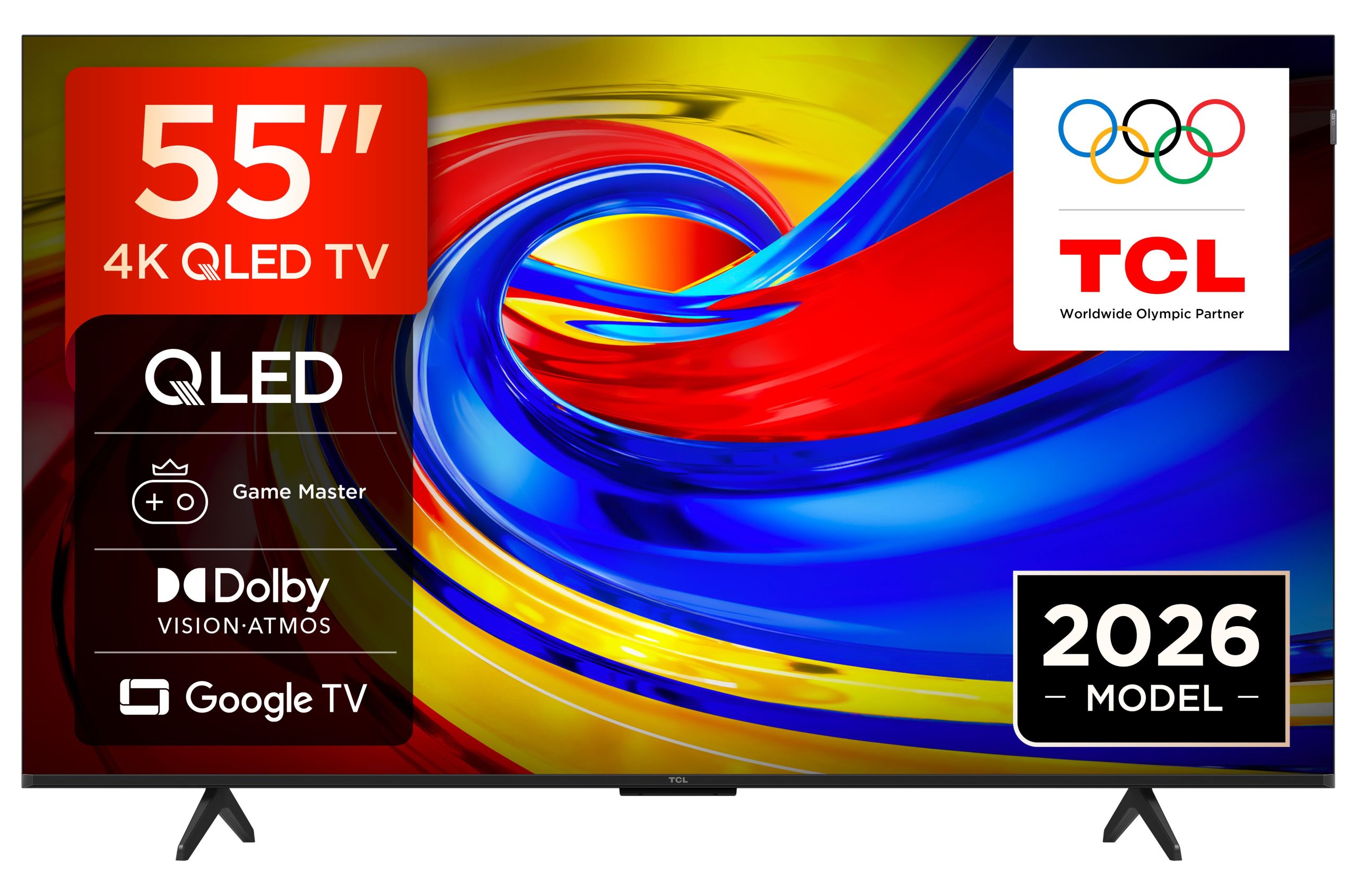 TCL 55 Inch Premium QLED 4K UHD Google TV 55P7L, Dolby Vision · Atmos, AiPQ Processor, ONKYO 2.0 Hi-Fi System, TCL AI, 60Hz Refresh Rate, Youtube, Netflix, Free To Air Decorder