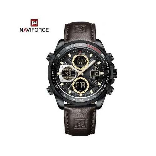 Naviforce Men's Office And Casual Designer Watch - Brown ,Black