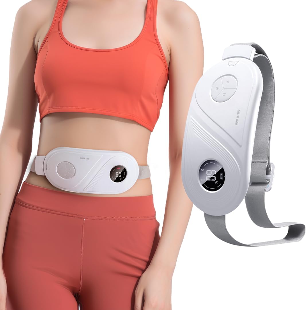 Green Lion Menstrual Heating Massager, Period Cramps Relief, Fast Pain Relief, Close-fitting & Comfortable, Fast Heating, Low Noise, Digital Display, 2 hours Working time