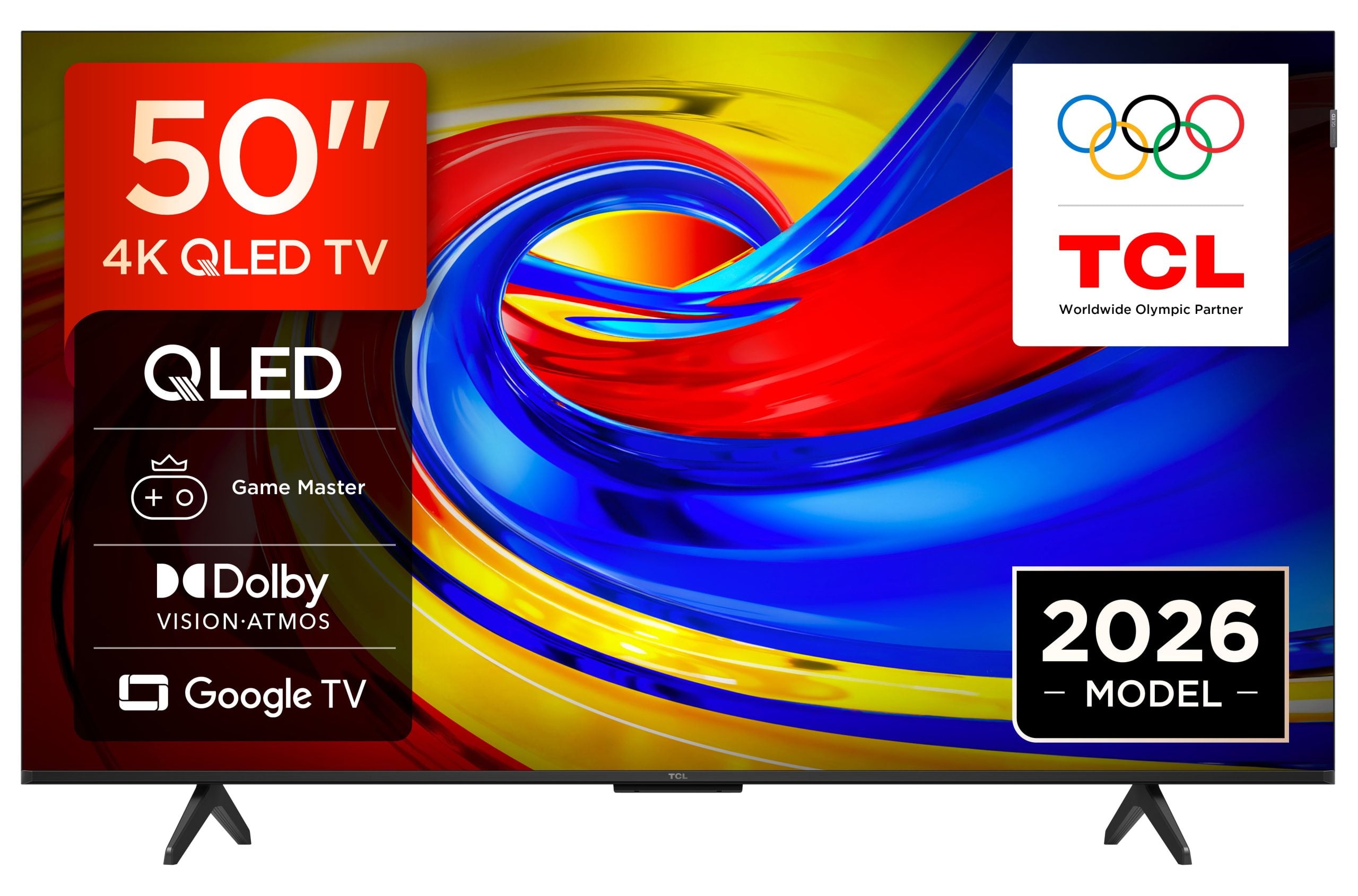 TCL 50 Inch Premium QLED 4K UHD Google TV 50P7L (2026 Model), Dolby Vision · Atmos, AiPQ Processor, ONKYO 2.0 Hi-Fi System, TCL AI, 60Hz Refresh Rate, Youtube, Netflix, Free To Air Decorder