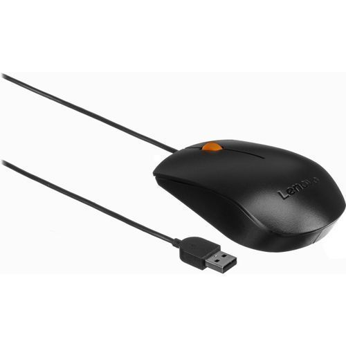 Lenovo 300 Wired Plug & Play USB Mouse – Black