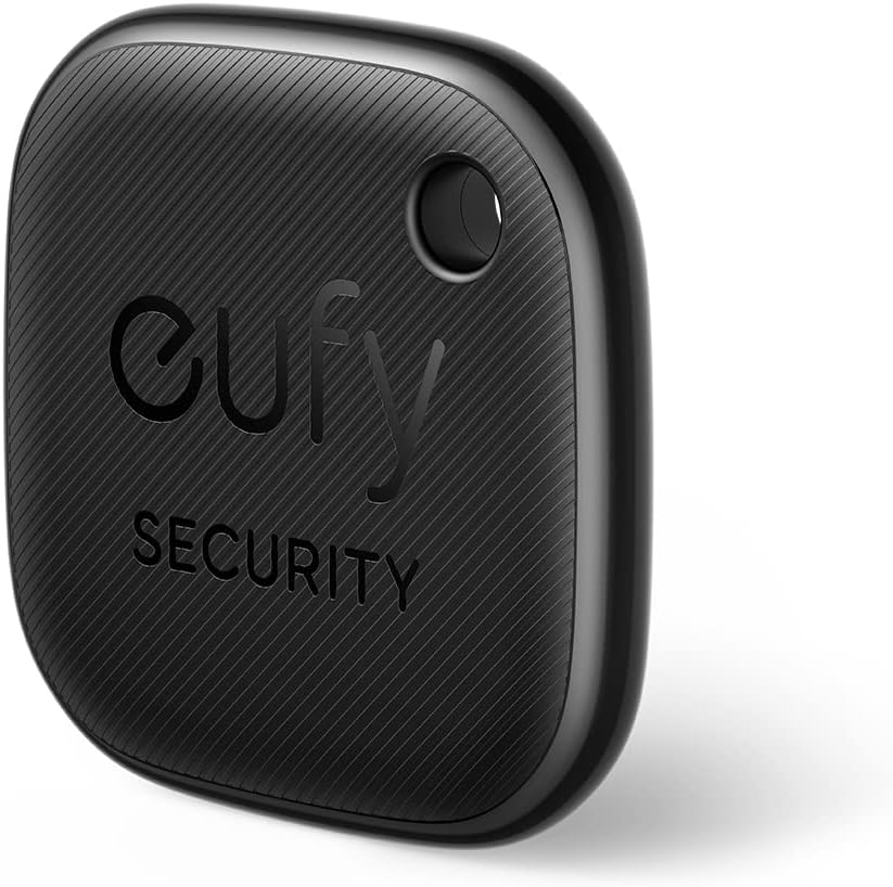 eufy Security by Anker SmartTrack Link (Black, 1-Pack), Android not Supported, Works with Apple Find My (iOS only), Key Finder, Bluetooth Tracker for Earbuds and Luggage, Phone Finder, Water Resistant