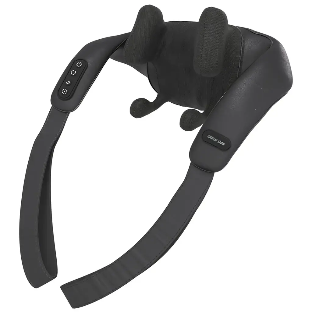 Green Lion Neck & Shoulder Rechargeable 4D Kneading Massage - Black